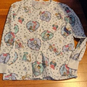 Precious Moments Christmas Womens Large Scrub